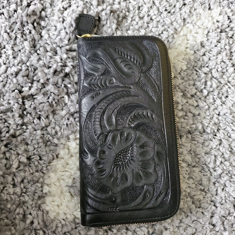 Mexican Leather wallet / hand tooled